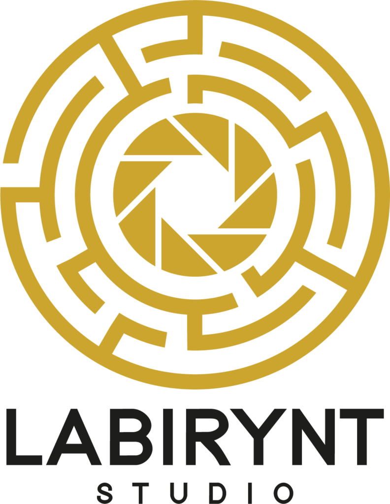 Logo z logotypem studia fotograficznego Labirynt Wrocław